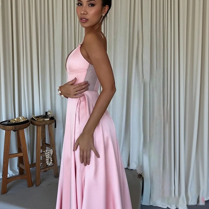 Vestido Drapeado com Alças Rita