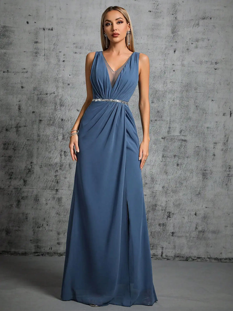Vestido Longo Drapeado Jennifer