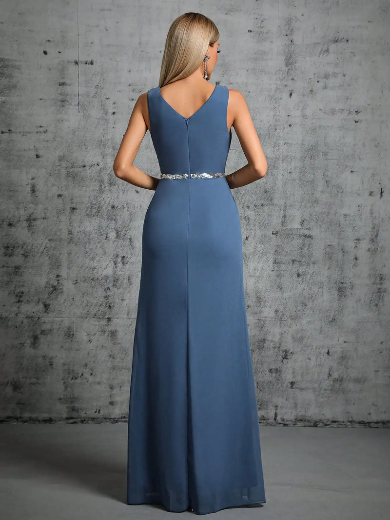 Vestido Longo Drapeado Jennifer
