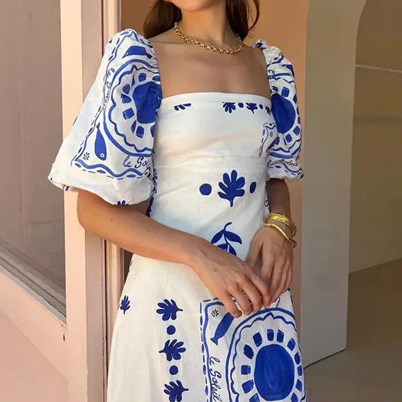 Vestido Casual Estampado Celina