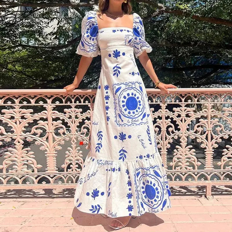 Vestido Casual Estampado Celina