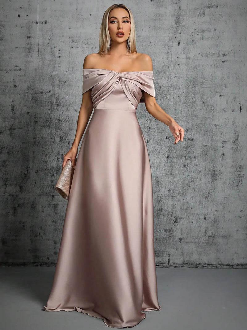 Vestido Longo Busto Drapeado Bruna