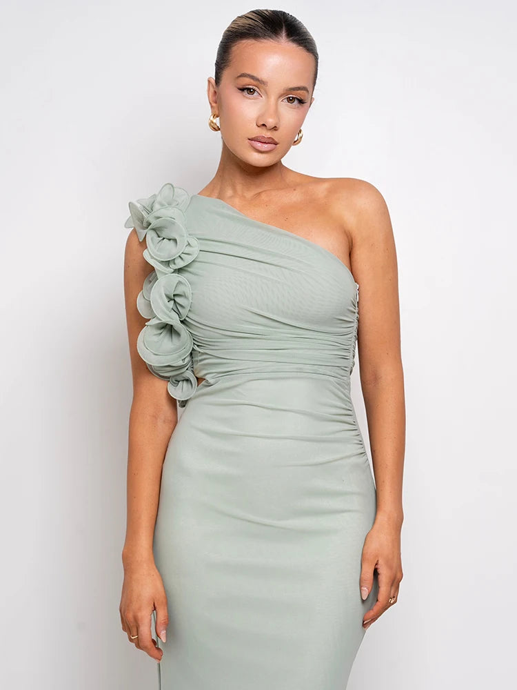 Vestido Busto Drapeado com Aplicaçao Sarah