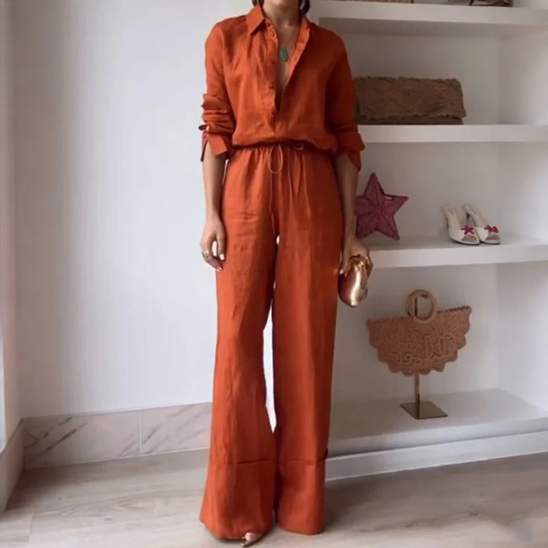 Conjunto em Linho Blusa e Calça Beatriz