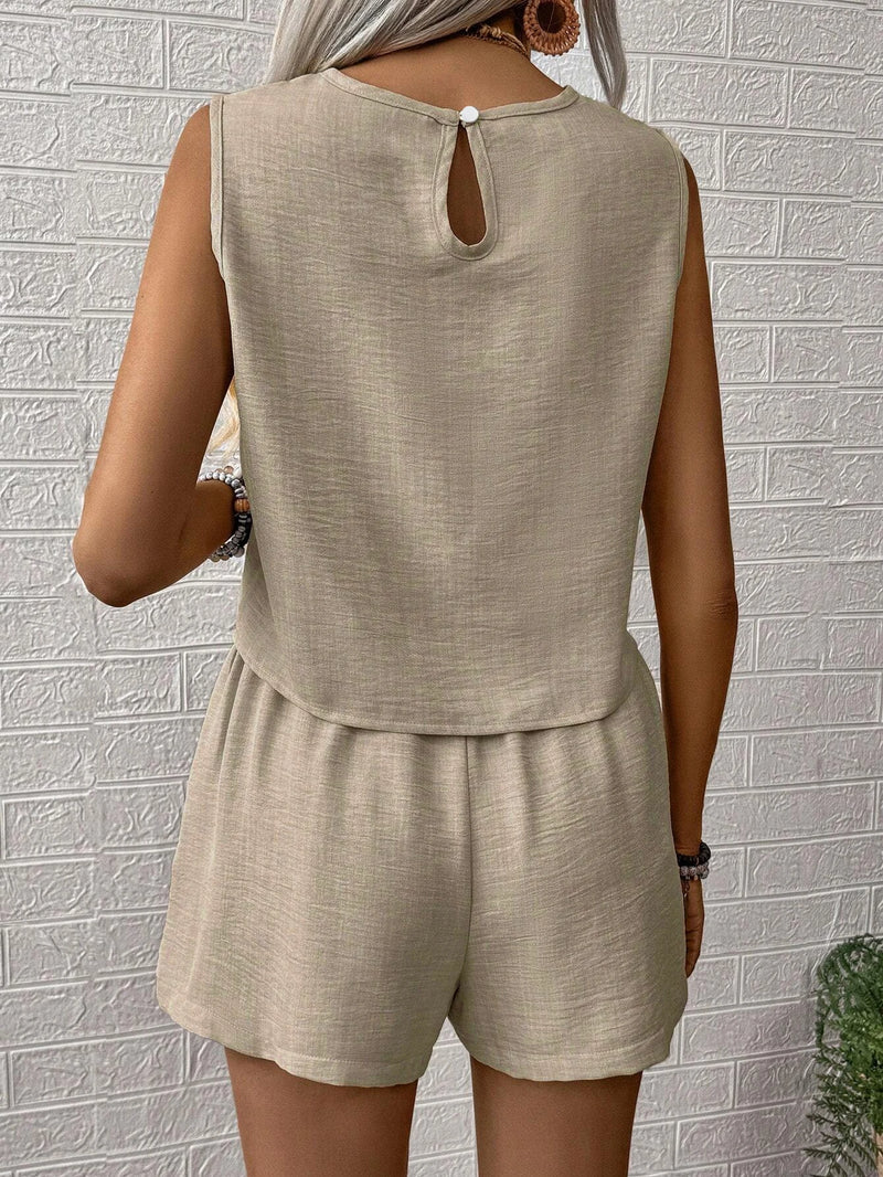 Conjunto Blusa e Short  de Linho Agatha