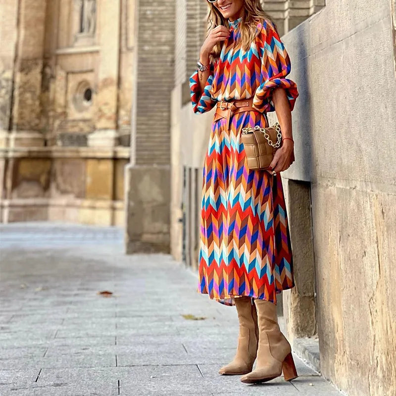 Vestido Casual Estampa Maia