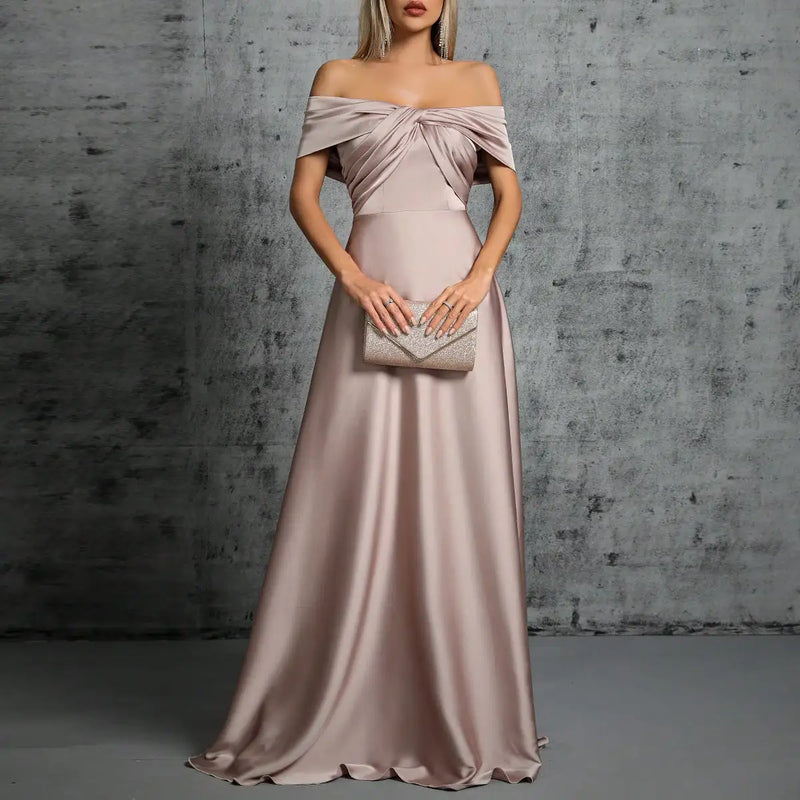 Vestido Longo Busto Drapeado Bruna
