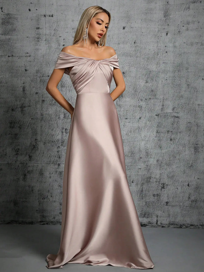Vestido Longo Busto Drapeado Bruna